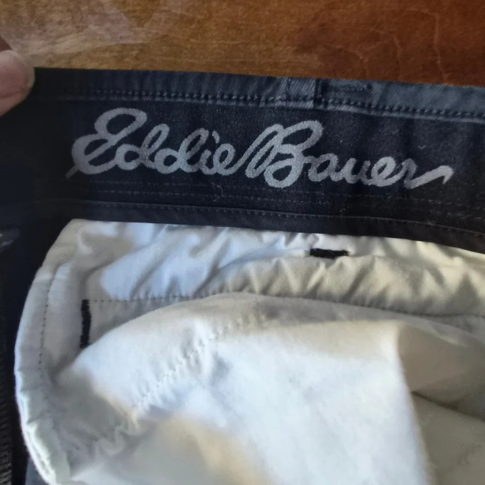 Eddie Bauer Mens Black Performance Pants 40x34 Gorpcore Minimalist Utility